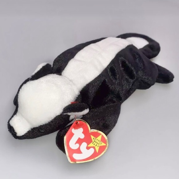 STINKY the Skunk, TY Beanie Babies, Hangtag attached, 1995, Retired, Vintage - Picture 3 of 6